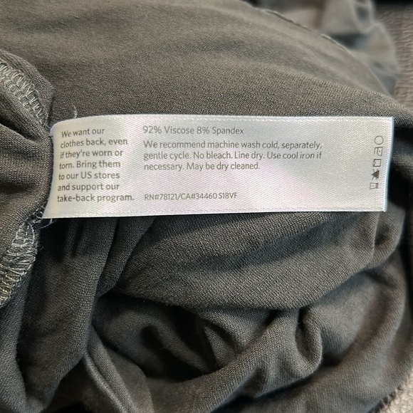 EILEEN FISHER Viscose Jersey Tank Dress Dark Gray Slim Fit Sleeveless Sz XS - Picture 9 of 9